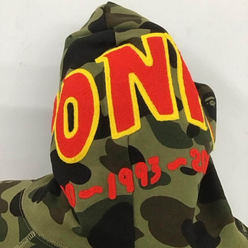 アベイシングエイプ A BATHING APE パーカー 長袖 001PPD801011X ハーフジップ カモ シャーク 3XL 裏起毛 総柄 カーキ / カーキ / X 黒 / ブラック / X ダークブラウン / ダークブラウン /  メンズ USED 古着 中古 10107419