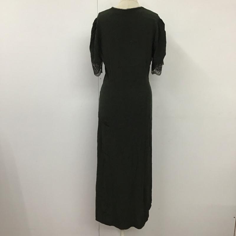 ザラ ZARA ワンピース ロングスカート 半袖 前開き S 無地 緑 / グリーン /  レディース USED 古着 中古 10116678