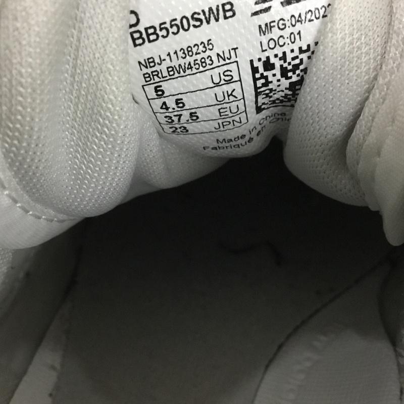 ニューバランス New Balance スニーカー スニーカー BB550 SWB 23cm 23.0cm ロゴ、文字 白 / ホワイト / X 緑 / グリーン /  レディース USED 古着 中古 10136935