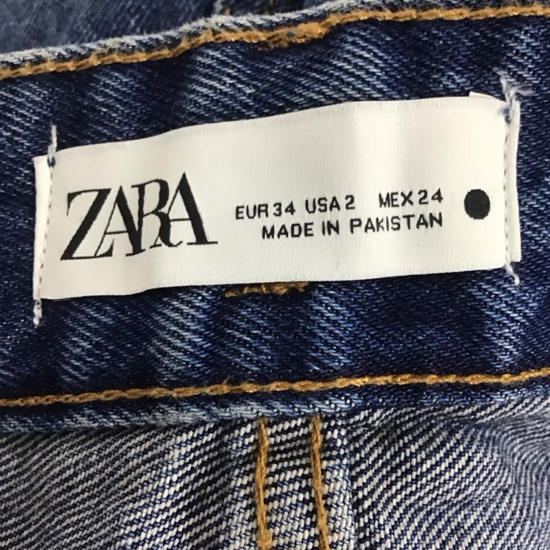ザラ ZARA パンツ デニム、ジーンズ 34 無地 インディゴ / インディゴ /  レディース USED 古着 中古 10133741