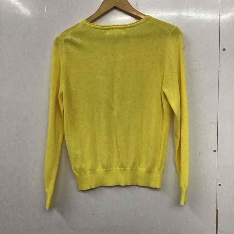 ロペピクニック ROPE  PICNIC カーディガン 長袖 40 無地 黄 / イエロー /  レディース USED 古着 中古 10140020