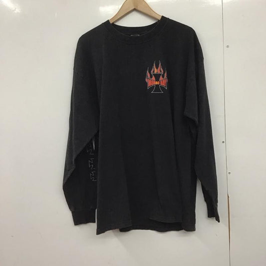 古着 USED カットソー 長袖 長袖カットソー プリントカットソー クルーネック 古着 プリント ダークグレー / ダークグレー /  メンズ USED 古着 中古 10146814