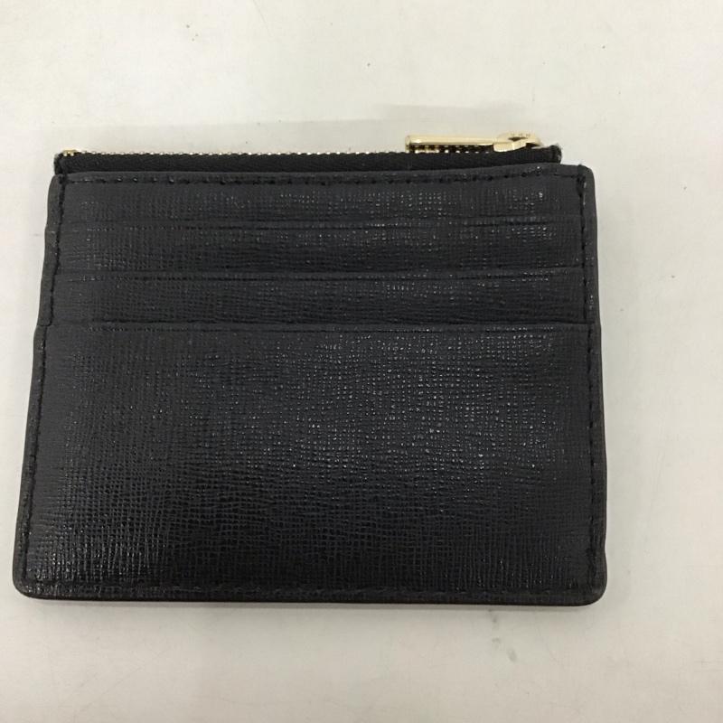 フルラ FURLA カードケース カードケース ファスナー付き パスケース ロゴ、文字 黒 / ブラック /  レディース USED 古着 中古 10139349