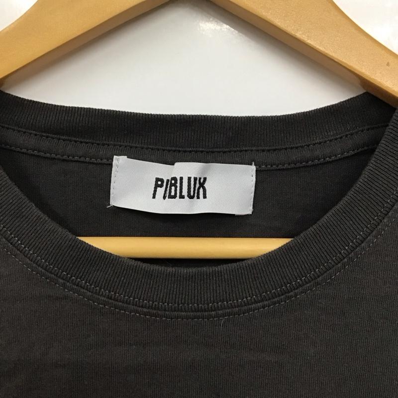 パブリュクス PUBLUX Tシャツ 半袖 半袖カットソー プリントTシャツ クルーネックカットソー L ロゴ、文字 黒 / ブラック /  メンズ USED 古着 中古 10130930