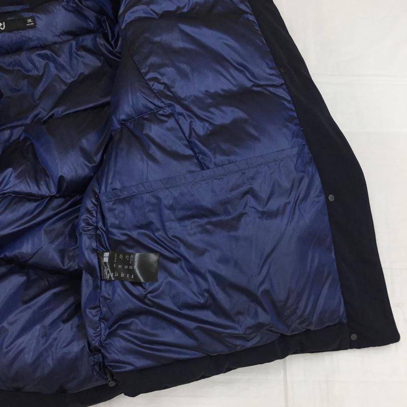 ユニクロ UNIQLO ジャケット、上着 ダウンジャケット UNIQLO＋J 3L 無地 紺 / ネイビー /  レディース USED 古着 中古 10144217