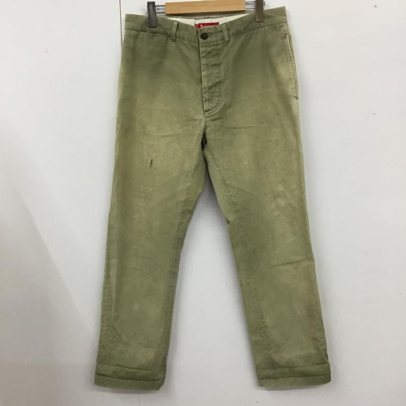 シュプリーム Supreme パンツ ワークパンツ、ペインターパンツ ワークパンツ ワイドパンツ カジュアルパンツ 32インチ 無地 カーキ / カーキ /  メンズ USED 古着 中古 10120647