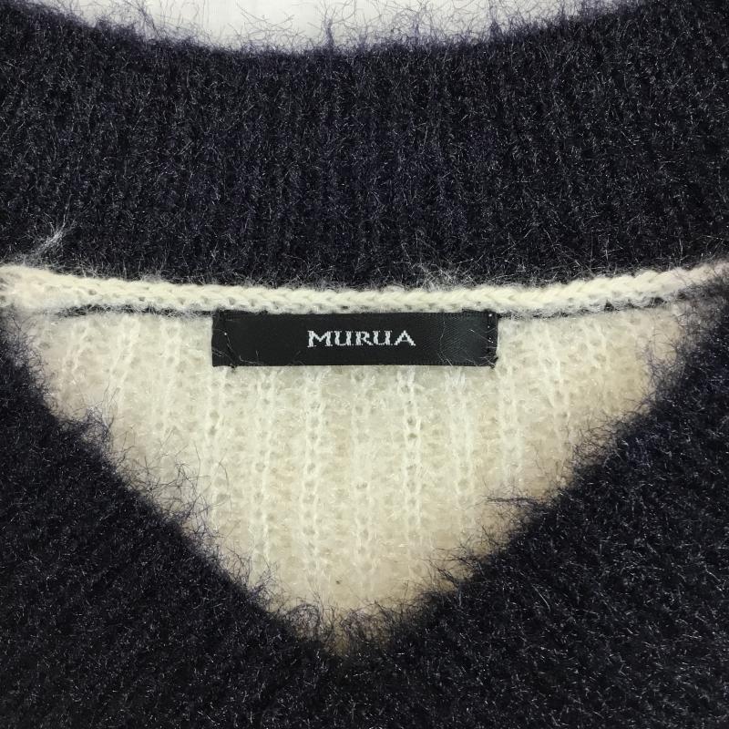 ムルーア MURUA ニット、セーター 長袖 FREE 無地 茶 / ブラウン / X 紺 / ネイビー / X ベージュ / ベージュ /  レディース USED 古着 中古 10138277
