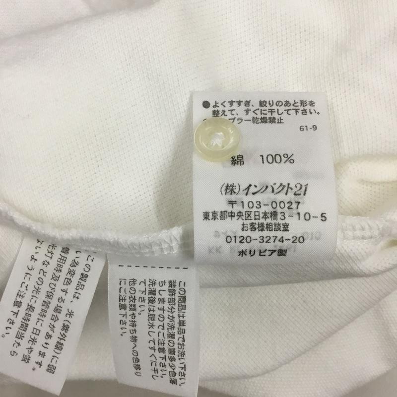 ラルフローレン RALPHLAUREN ポロシャツ 半袖 半袖ポロシャツ カラーシャツ 半袖カットソー M ロゴ、文字 白 / ホワイト /  レディース USED 古着 中古 10115787