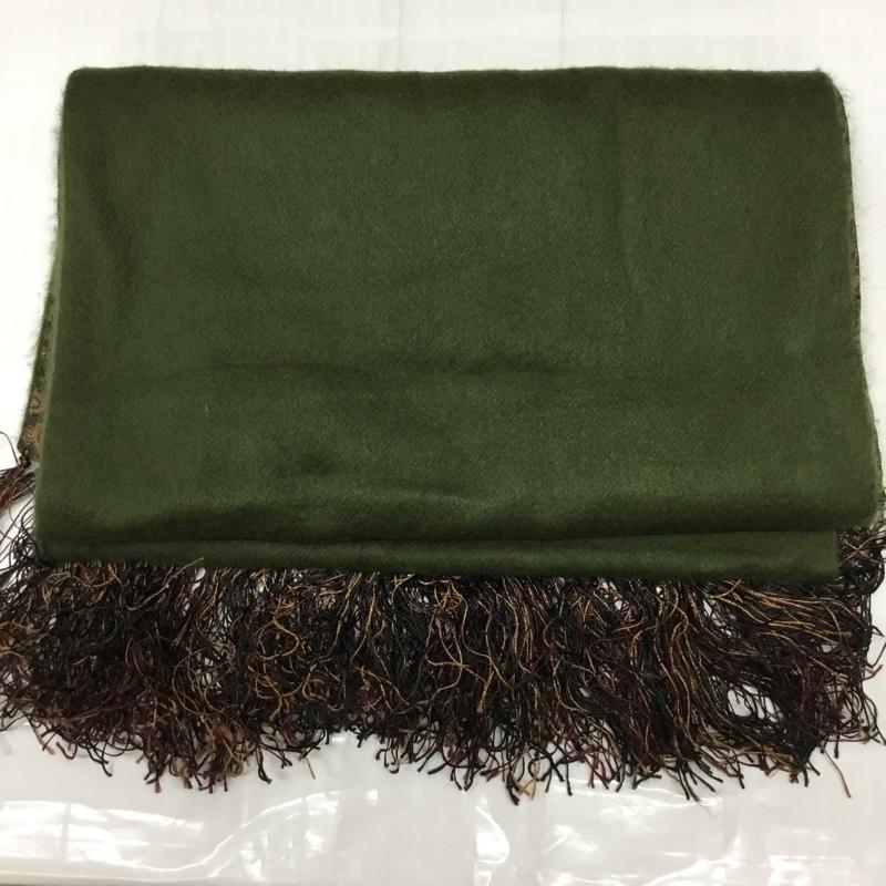 ブルックスブラザーズ BROOKS BROTHERS マフラー マフラー カシミヤ ペイズリー ロゴ、文字 カーキ / カーキ /  メンズ USED 古着 中古 10113639