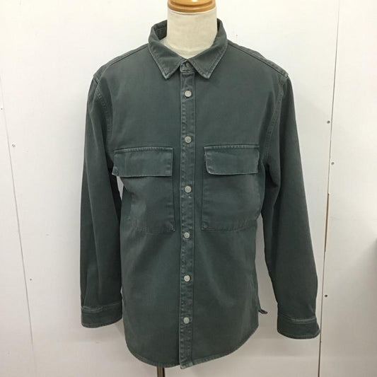 ザラ ZARA シャツ、ブラウス 長袖 長袖シャツ 無地シャツ カラーシャツジャケット XL 無地 カーキ / カーキ /  メンズ USED 古着 中古 10126254