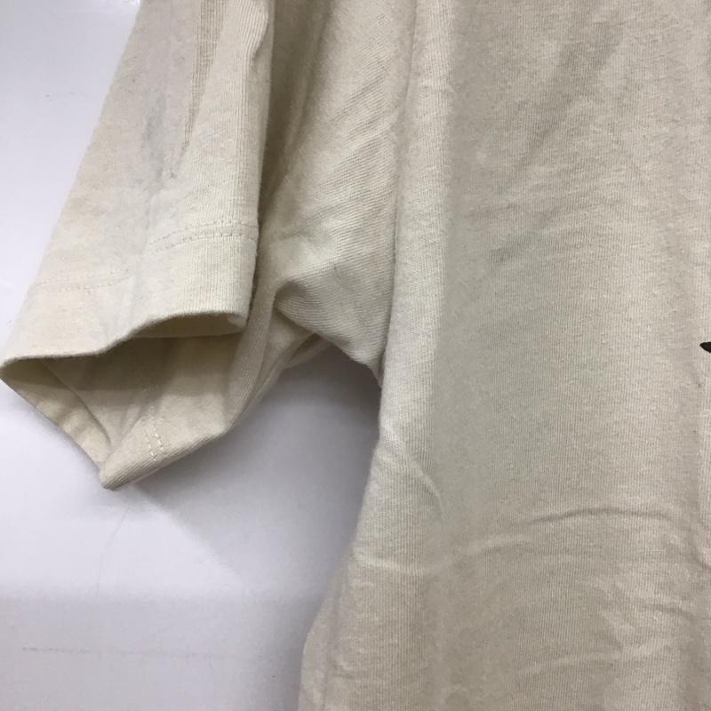 グラニフ graniph Tシャツ 半袖 半袖カットソー プリントTシャツ クルーネックカットソー M ロゴ、文字 ベージュ / ベージュ /  メンズ USED 古着 中古 10150927