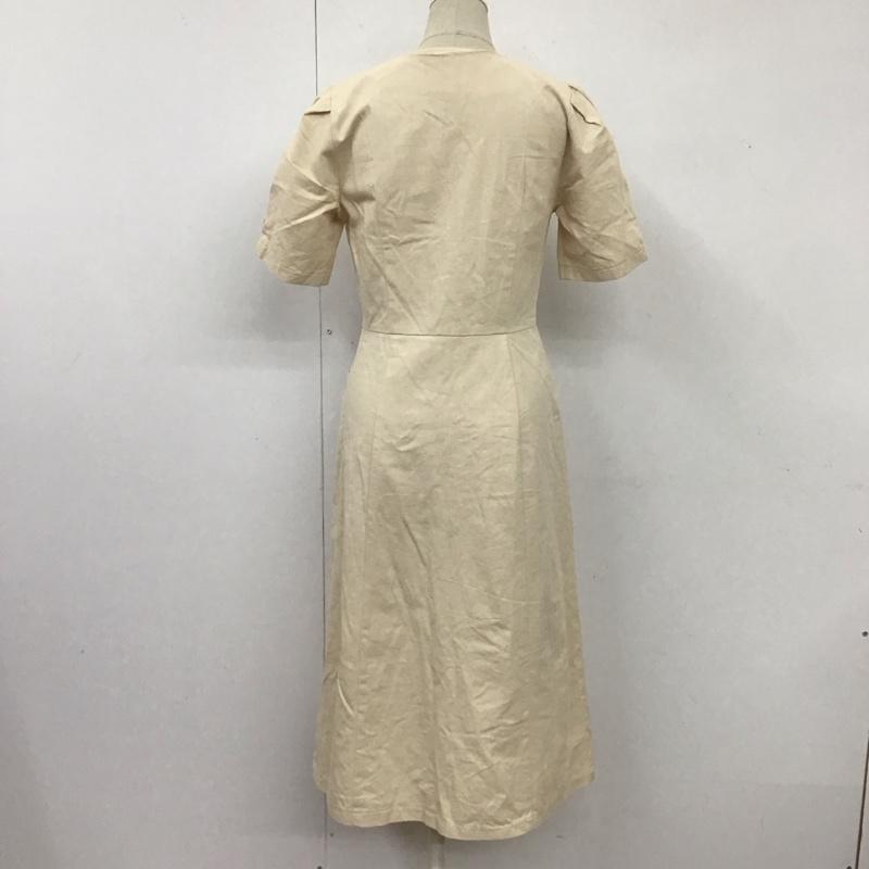 アビトーキョー ABITOKYO ワンピース ロングスカート A01B2245AB ロングシャツワンピース 半袖 ノーカラー 0 無地 ベージュ / ベージュ /  レディース USED 古着 中古 10114021