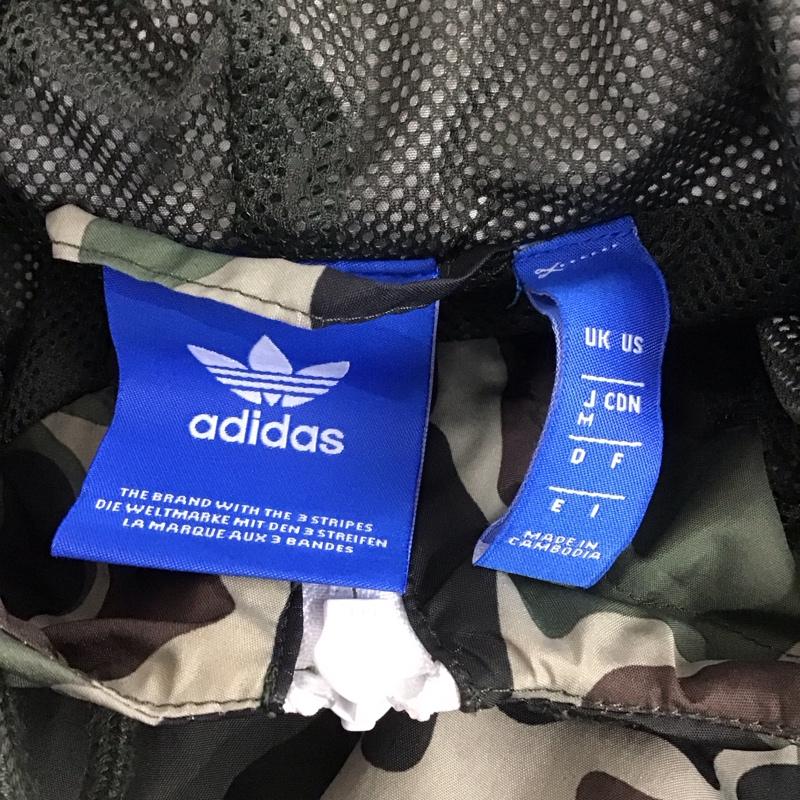 アディダス adidas ジャケット、上着 ジャケット、ブレザー BS4907 カモ ナイロンジャケット 迷彩 M ロゴ、文字 カーキ / カーキ / X 茶 / ブラウン / X 緑 / グリーン /  メンズ USED 古着 中古 10112222
