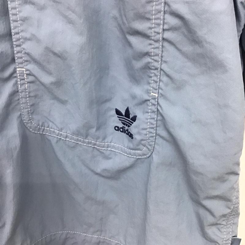アディダス adidas シャツ、ブラウス 半袖 半袖シャツ 刺繍シャツ ポケットシャツ ロゴ、文字 インディゴ / インディゴ /  メンズ USED 古着 中古 10140129