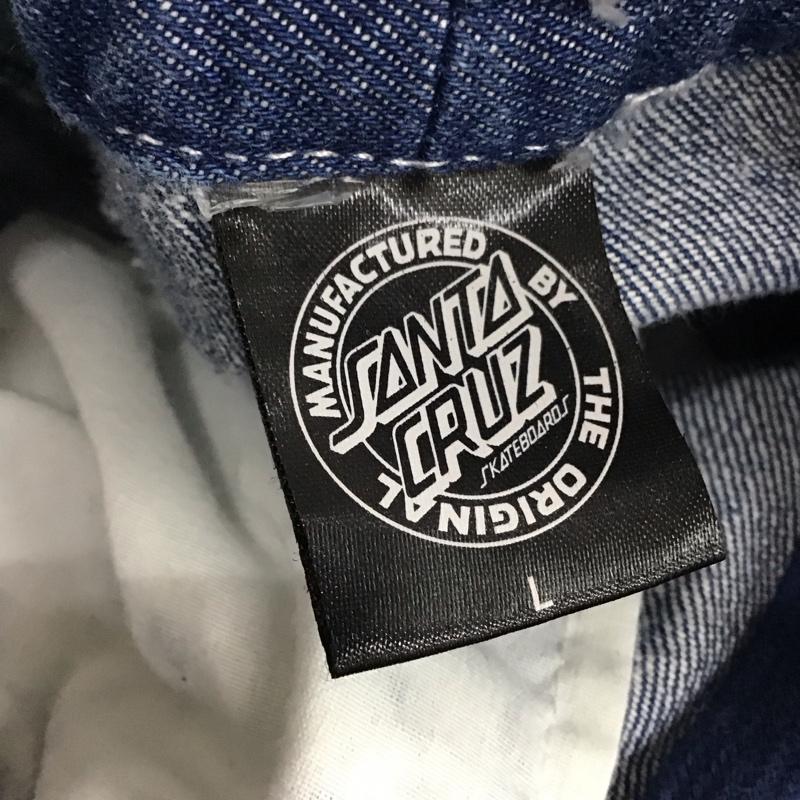 サンタクルーズ SANTA CRUZ パンツ デニム、ジーンズ 502213532 ボトム デニムパンツ ワイドパンツ カジュアルパンツ L ロゴ、文字 インディゴ / インディゴ /  メンズ USED 古着 中古 10119463
