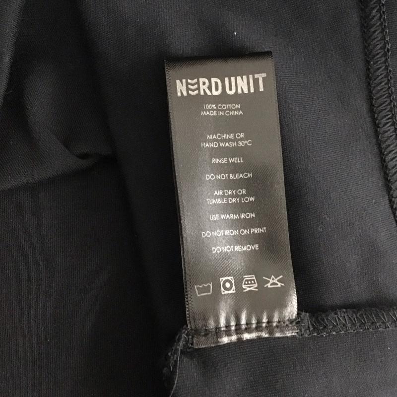 ナードユニット NERDUNIT Tシャツ 半袖 半袖カットソー プリントTシャツ クルーネックカットソー L ロゴ、文字 黒 / ブラック /  メンズ USED 古着 中古 10149205