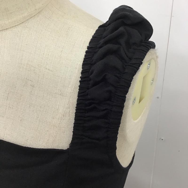 ザラ ZARA ワンピース ロングスカート ノースリーブロングワンピース フレアスカート サイドスリット S 無地 黒 / ブラック /  レディース USED 古着 中古 10117989