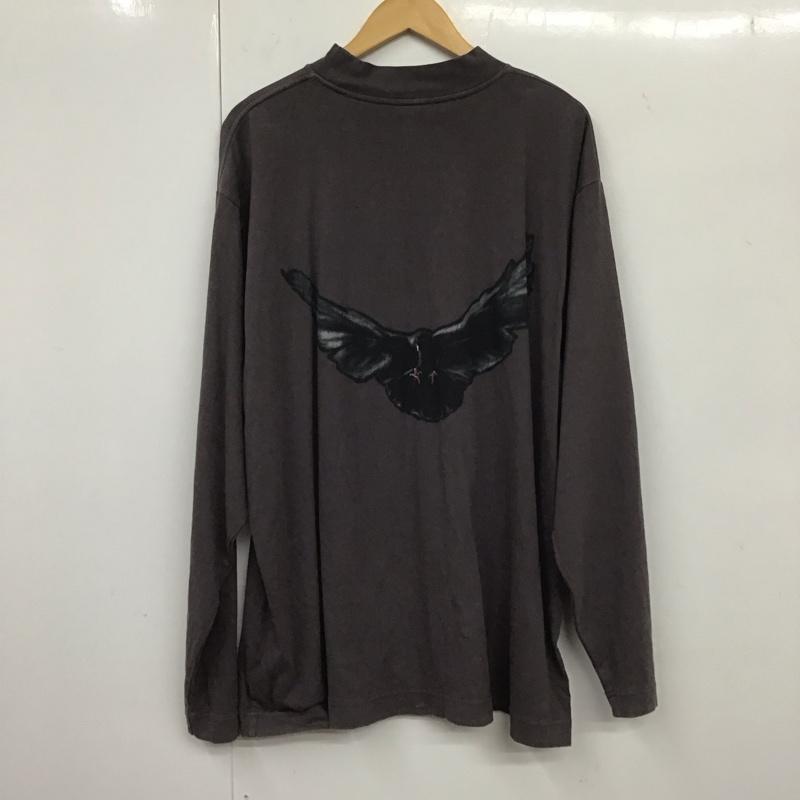 ギャップ GAP カットソー 長袖 YEEZY Engineered By BALENCIAGA YZY LongSleeveTee 長袖カットソー スタンドネック S ロゴ、文字 灰 / グレー /  メンズ USED 古着 中古 10132255