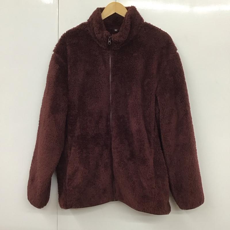 ユニクロ UNIQLO ジャケット、上着 ジャケット、ブレザー 341-440593 ファーリーフリースフルジップジャケット スタンドカラー XL 無地 えんじ / ワインレッド /  メンズ USED 古着 中古 10130810