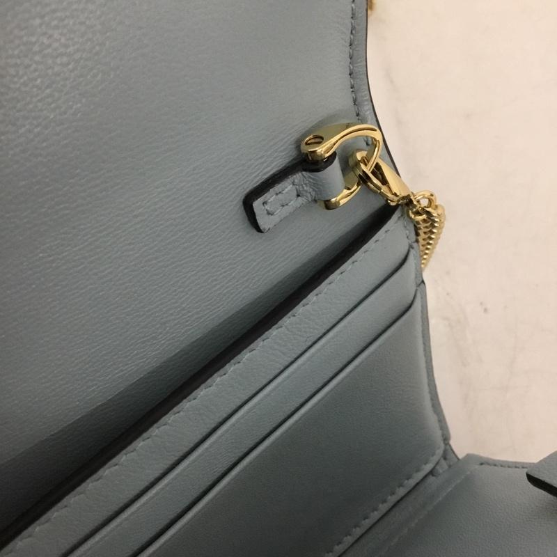 ヴァレンティノ VALENTINO 財布 コンパクト財布 ミニ財布 ショルダー 2WAY ワンポイント 水色 / ライトブルー /  レディース USED 古着 中古 10142113
