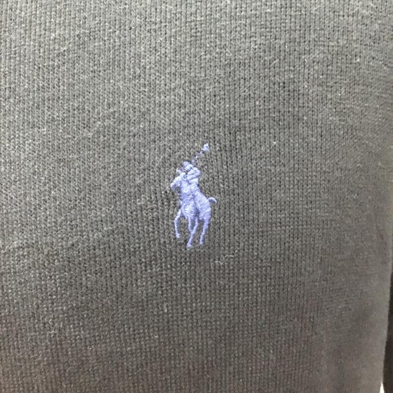 ポロバイラルフローレン Polo by RALPH LAUREN パーカー 長袖 長袖パーカー フード付きパーカー プリントスウェット ジップアップパーカー XS ロゴ、文字 黒 / ブラック /  メンズ USED 古着 中古 10120085