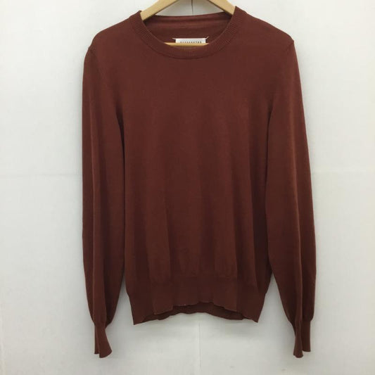 メゾン マルジェラ Maison Margiela ニット、セーター 長袖 16AW エルボーパッチニット S 無地 茶 / ブラウン /  メンズ USED 古着 中古 10113091