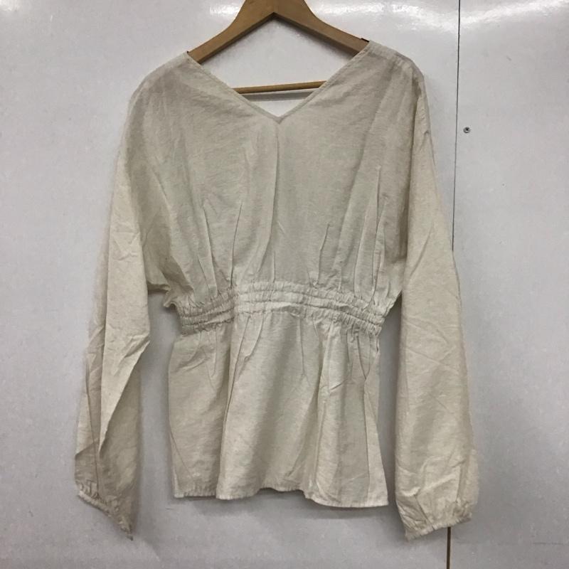 ローリーズファーム LOWRYS FARM カットソー 長袖 長袖カットソー 無地カットソー Vネック FREE 無地 白 / ホワイト /  レディース USED 古着 中古 10142674