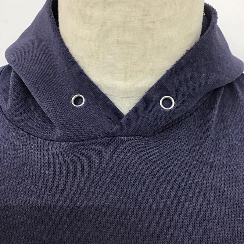 ヘインズ HANES パーカー 長袖 M 無地 紺 / ネイビー /  メンズ USED 古着 中古 10124060