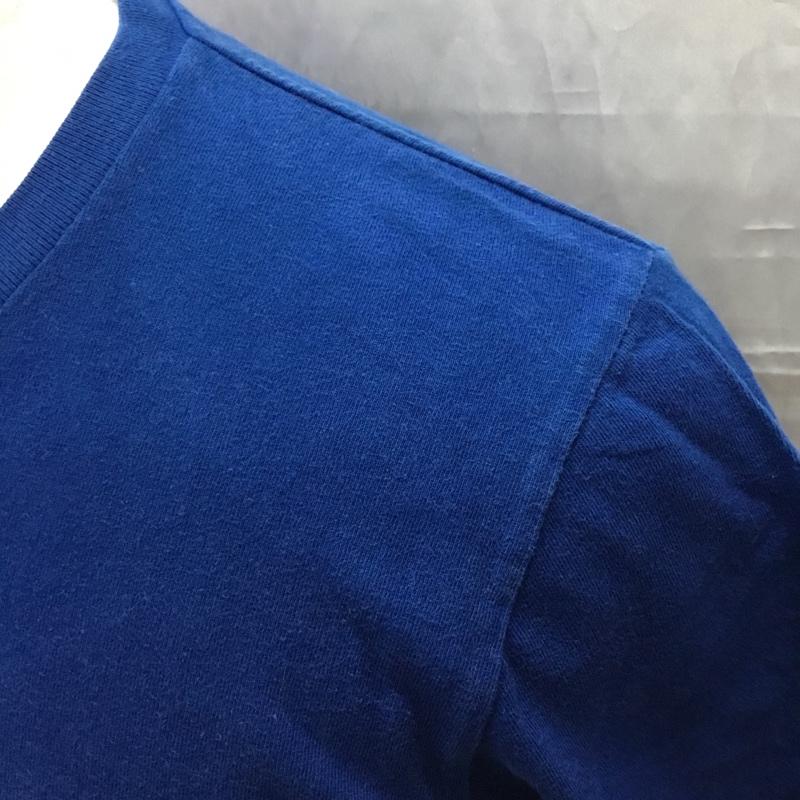 ブルーブルー BLUE BLUE Tシャツ 半袖 クルーネック コットン S ロゴ、文字 青 / ブルー /  メンズ USED 古着 中古 10112379