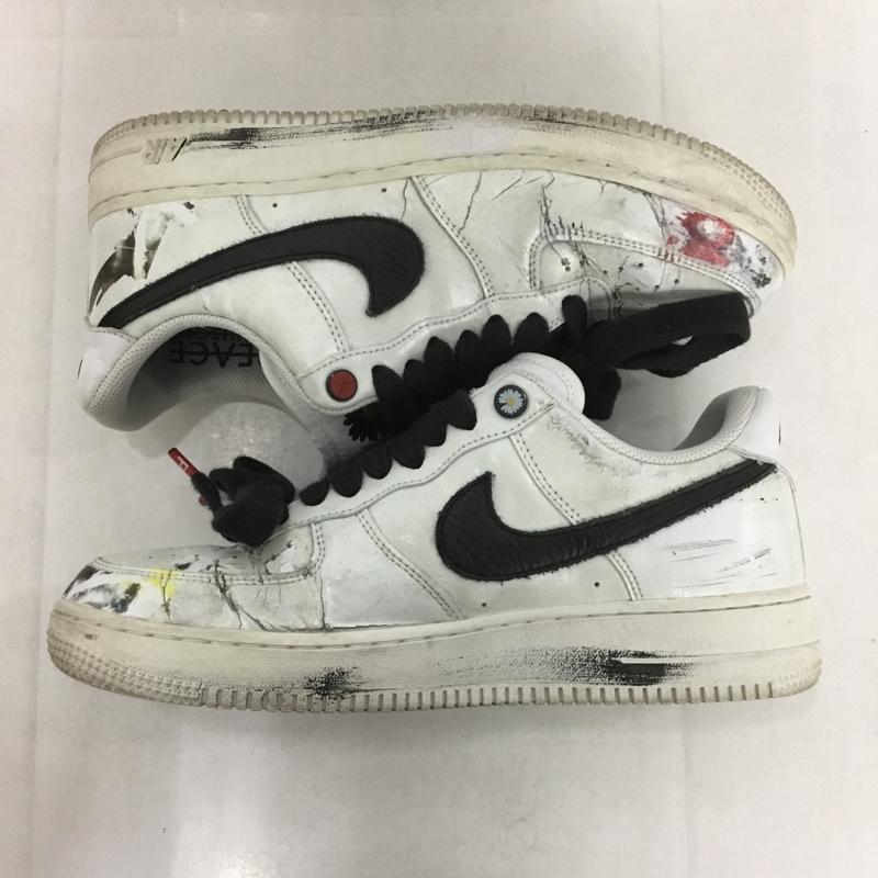 ナイキ NIKE スニーカー スニーカー DD3223 100 AIR FORCE 1 07 PARA-NOISE 27.5cm 箱有 BIGBANG G-DRAGON PEACEMINUSONE 27.5cm ロゴ、文字 白 / ホワイト / X 黒 / ブラック /  メンズ USED 古着 中古 10143266