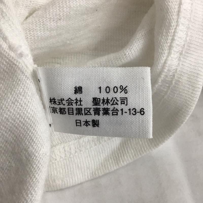 ハリウッドランチマーケット HOLLYWOOD RANCH MARKET カットソー 長袖 長袖カットソー クルーネックカットソー ロングスリーブカットソー プリントTシャツ L 無地 白 / ホワイト /  メンズ USED 古着 中古 10119006