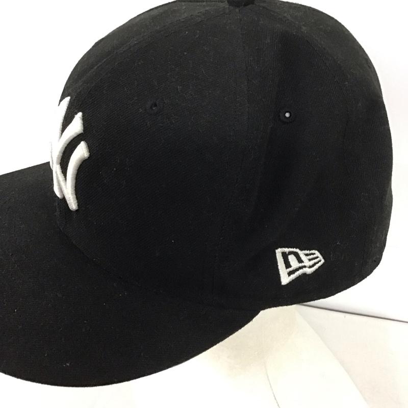 ニューエラ NEW ERA 帽子 キャップ NY ニューヨークヤンキース 59FIFTY 59.6cm ロゴ、文字 黒 / ブラック /  メンズ USED 古着 中古 10139355