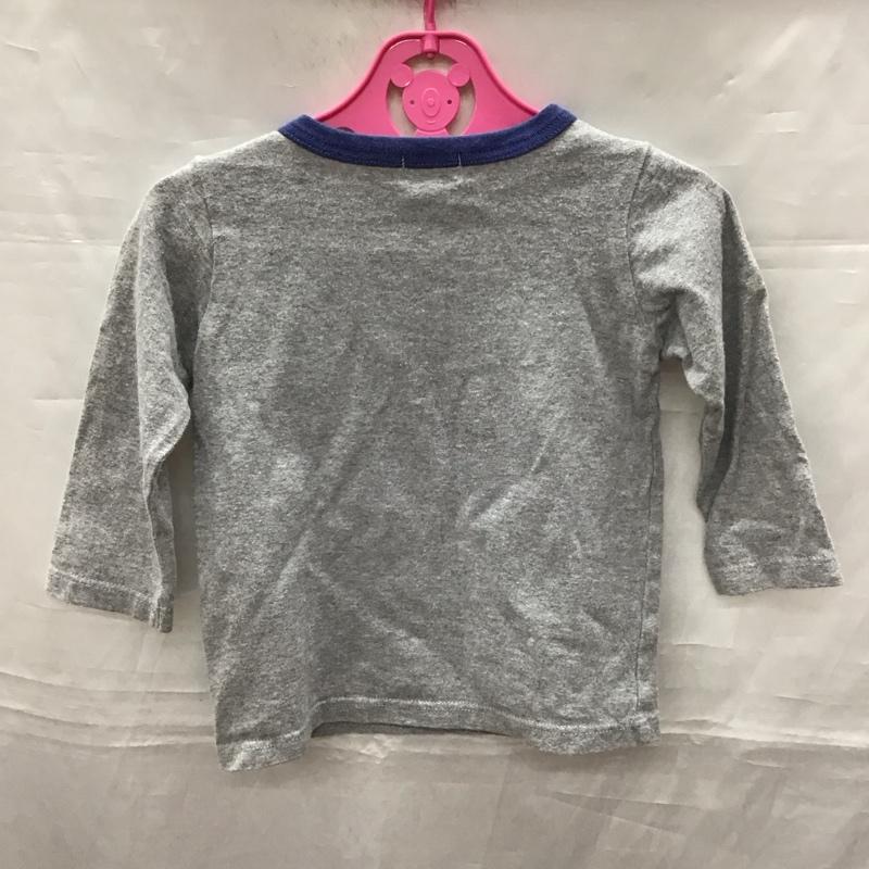 ダブルB Double B Tシャツ 長袖 FREE プリント 灰 / グレー /  ボーイズ USED 古着 中古 10116788
