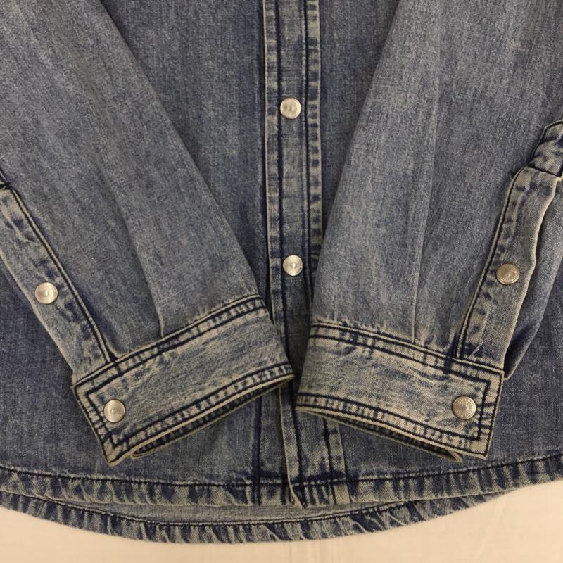 ディーゼル DIESEL シャツ、ブラウス 長袖 M 無地 X ダメージ加工 青 / ブルー /  メンズ USED 古着 中古 10143636