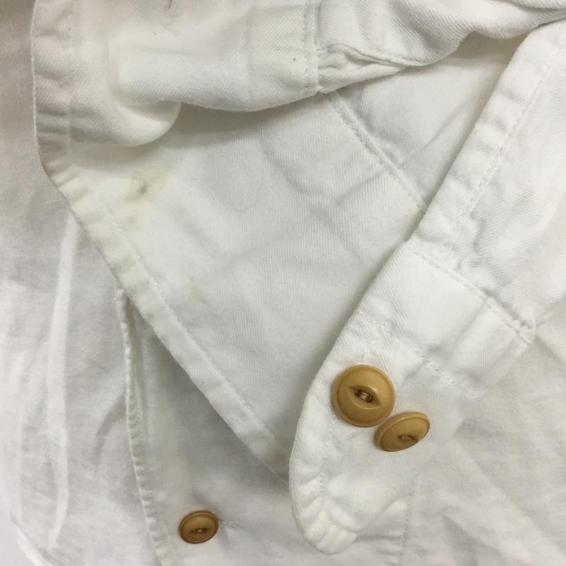 ハバーザック HAVERSACK シャツ、ブラウス 長袖 長袖シャツ カラーシャツ ポケットシャツ 長袖カットソー L 無地 白 / ホワイト /  メンズ USED 古着 中古 10117582