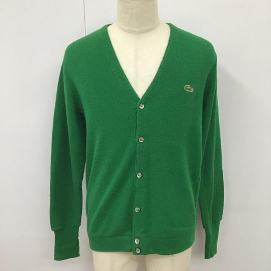 ラコステ LACOSTE カーディガン 長袖 70s　アクリルニット　カーディガン　IZOD XL ロゴ、文字 緑 / グリーン /  メンズ USED 古着 中古 10118296