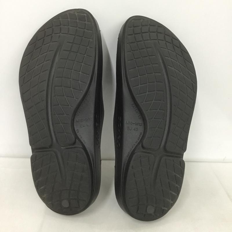 ウーフォス OOFOS サンダル サンダル リカバリーシューズ EU43 ロゴ、文字 黒 / ブラック /  メンズ USED 古着 中古 10132574