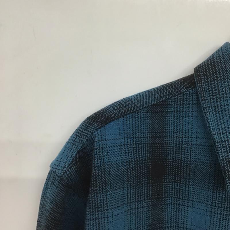 ビッグマイク BIG MIKE シャツ、ブラウス 長袖 長袖シャツ カジュアルシャツ 総柄シャツ XXL プリント 青 / ブルー /  メンズ USED 古着 中古 10148230