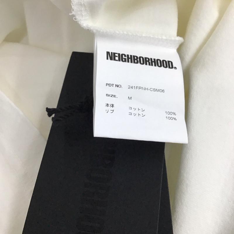 ネイバーフッド NEIGHBORHOOD Tシャツ 半袖 241fpnh-csm06 長袖Tシャツ クルーネックカットソー M ロゴ、文字 白 / ホワイト /  メンズ USED 古着 中古 10132288
