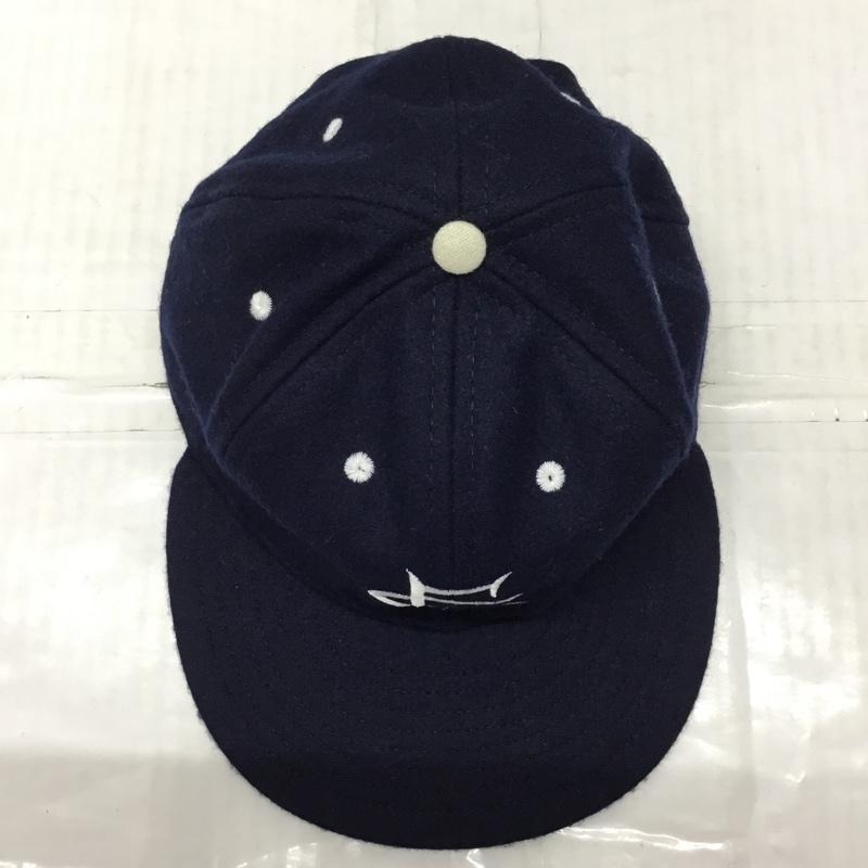 エベッツフィールドフランネルズ EBBETS FIELD FLANNELS 帽子 キャップ FSキャップ ウール ロゴ、文字 紺 / ネイビー /  メンズ USED 古着 中古 10122334