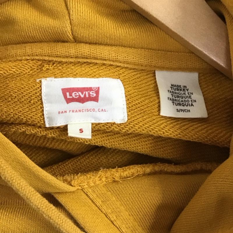 リーバイス Levi s パーカー 長袖 S プリント X ロゴ、文字 黄 / イエロー /  メンズ USED 古着 中古 10131419