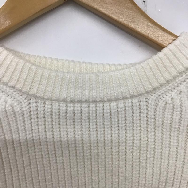 ザラ ZARA ニット、セーター 長袖 M 無地 白 / ホワイト /  レディース USED 古着 中古 10138154