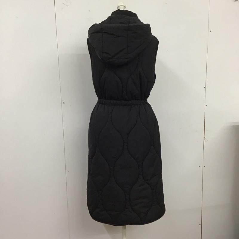 ザラ ZARA ベスト ベスト ジップアップベスト ダウンベスト ノースリーブカットソー ロングベスト XS 無地 黒 / ブラック /  レディース USED 古着 中古 10121668