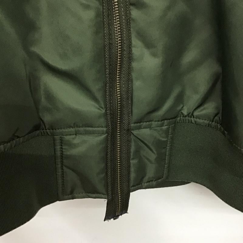 ジーユー GU ジャケット、上着 ジャンパー、ブルゾン 312-338423 ナイロンジャケット アウター ジップアップジャケット MA1 ブルゾン XL 無地 カーキ / カーキ /  メンズ USED 古着 中古 10137101