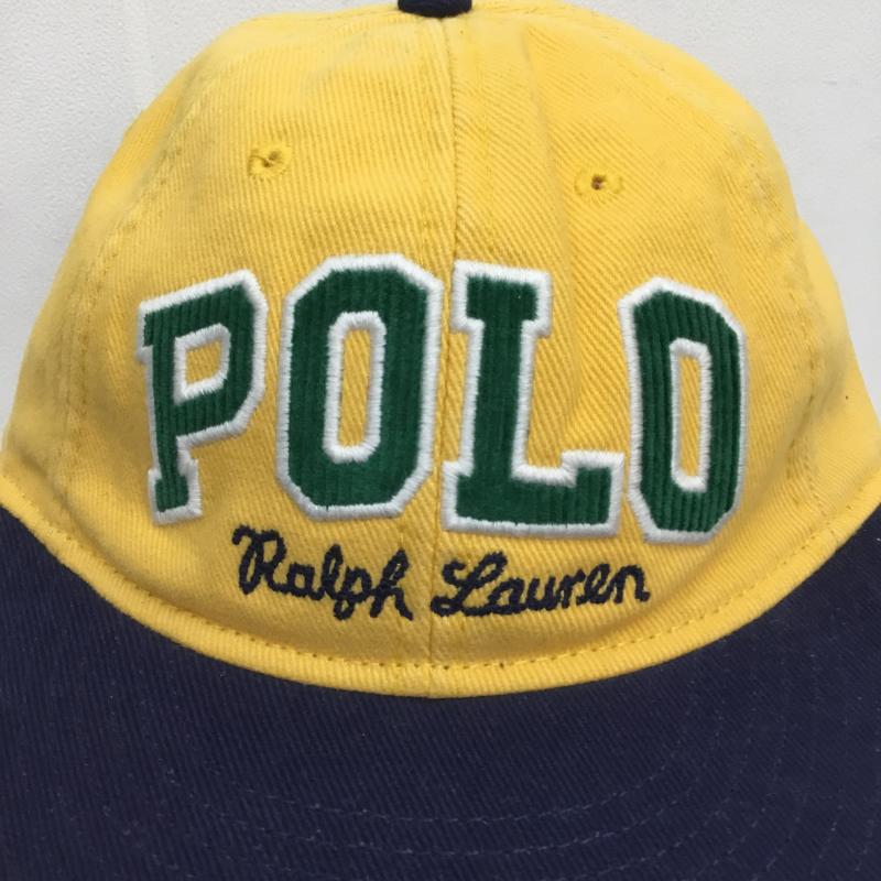 ポロラルフローレン POLO RALPH LAUREN 帽子 キャップ 6パネル ロゴ キャップ タグ付 ロゴ、文字 黄 / イエロー /  メンズ USED 古着 中古 10106050