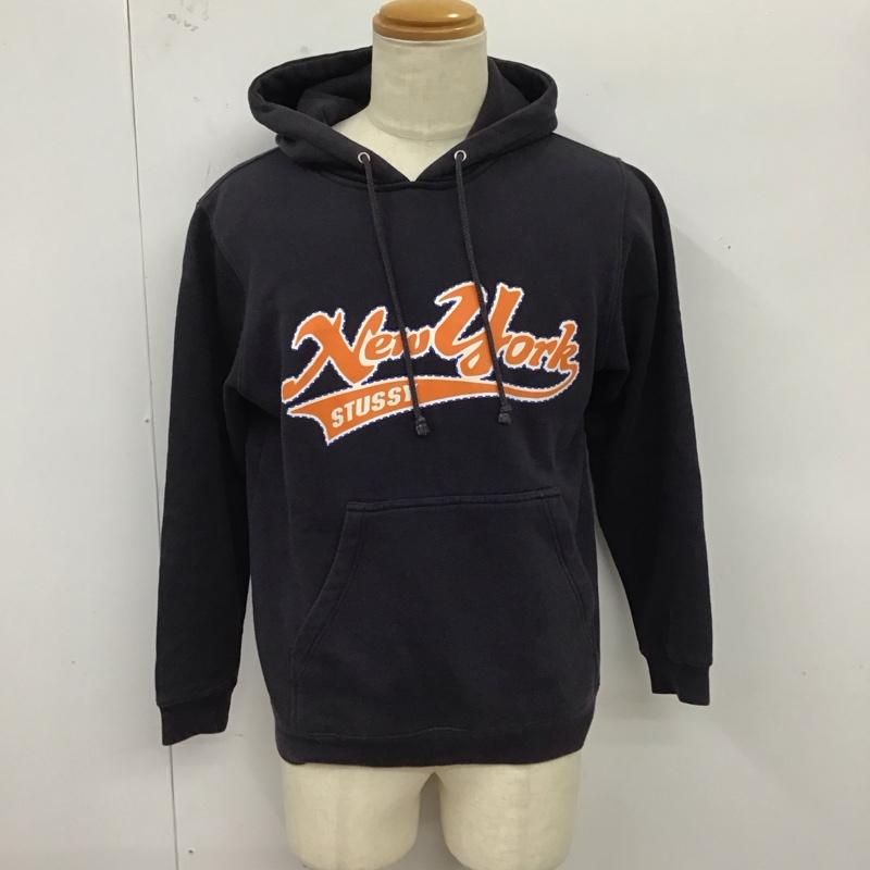 ステューシー STUSSY パーカー 長袖 プルオーバー スウェット 裏起毛 S ロゴ、文字 紺 / ネイビー /  メンズ USED 古着 中古 10122157