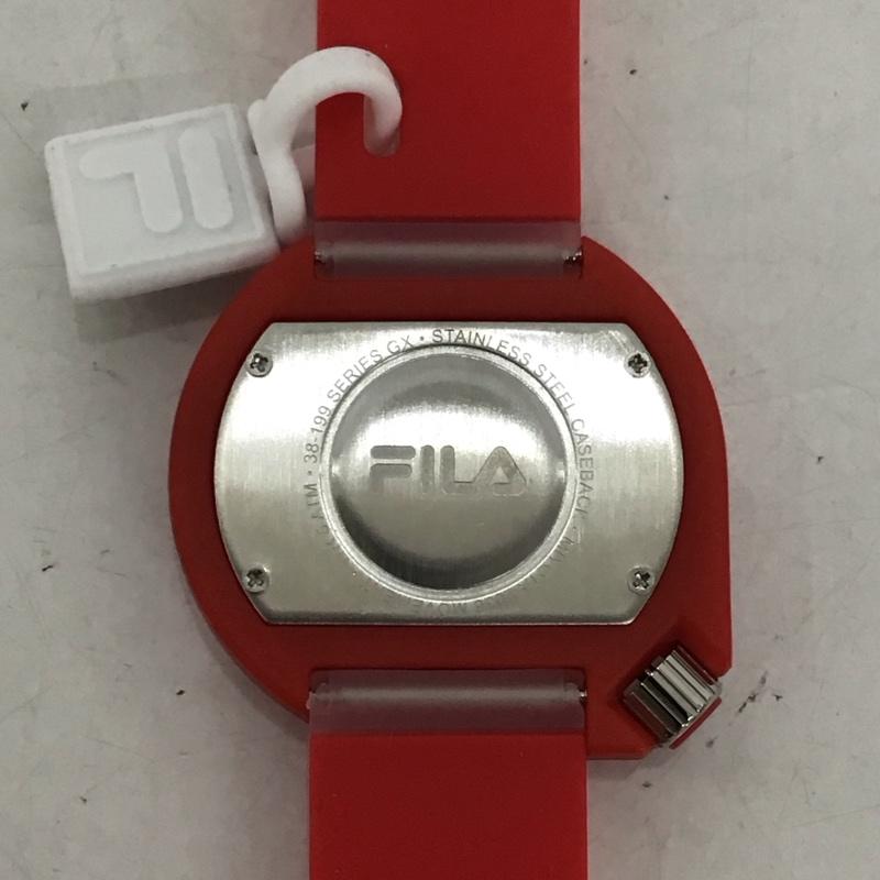 フィラ FILA 腕時計 アナログ（クォーツ式） 38-199 ロゴ、文字 赤 / レッド /  レディース USED 古着 中古 10134117