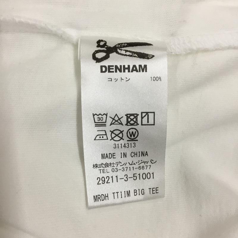 デンハム DENHAM Tシャツ 半袖 29211-3-51001 MOUNTAIN RESEARCH 半袖カットソー プリントTシャツ クルーネックカットソー M ロゴ、文字 白 / ホワイト /  メンズ USED 古着 中古 10115755