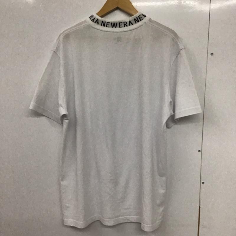 ニューエラ NEW ERA カットソー 半袖 半袖カットソー プリントTシャツ スタンドネックカットソー XL プリント 白 / ホワイト /  メンズ USED 古着 中古 10132346