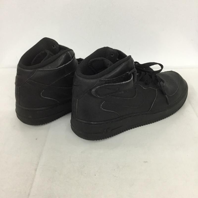 ナイキ NIKE スニーカー スニーカー 314195-004 AIR FORCE 1 MID 25cm 25.0cm ロゴ、文字 黒 / ブラック /  レディース USED 古着 中古 10131827